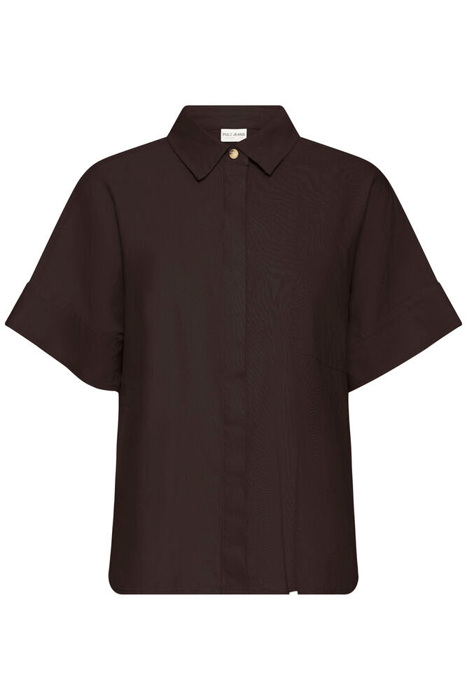 PZLuca Boxy shirt-espresso
