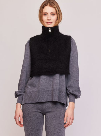 Belinda chunky high neck-black