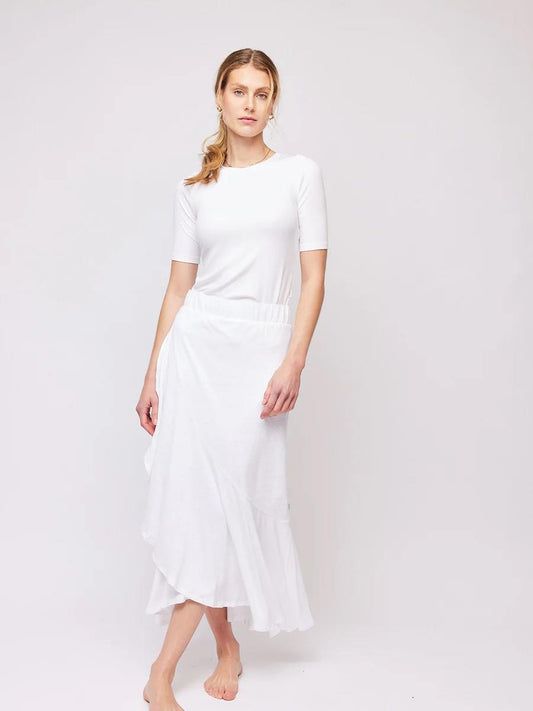Petrine linen skirt - white