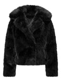 Sofia fake fur jacket-black