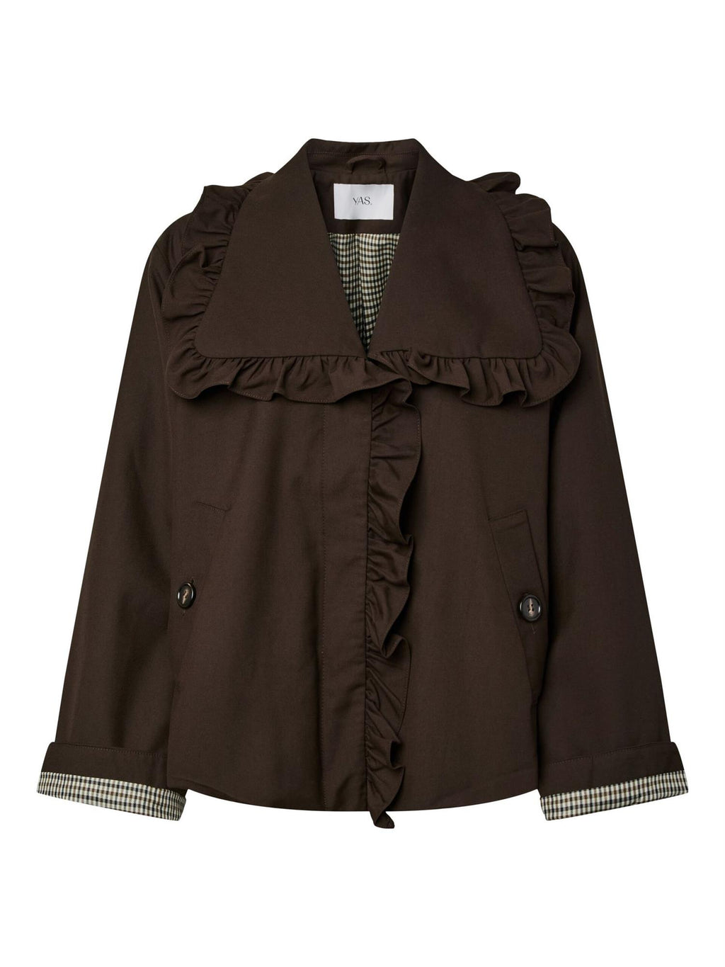 Yaselsia Ls Short trenchcoat-coffe bean
