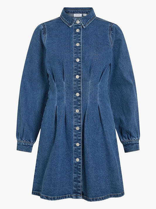 ViSol L/S Pleat denim dress