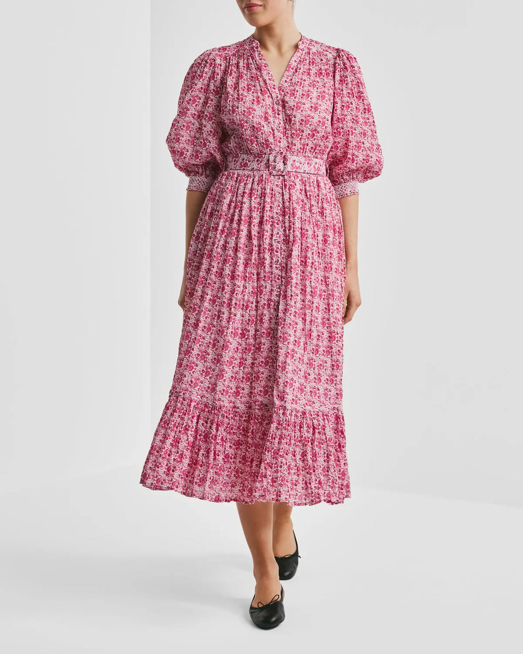 Twisted Midi dress-wildflowers