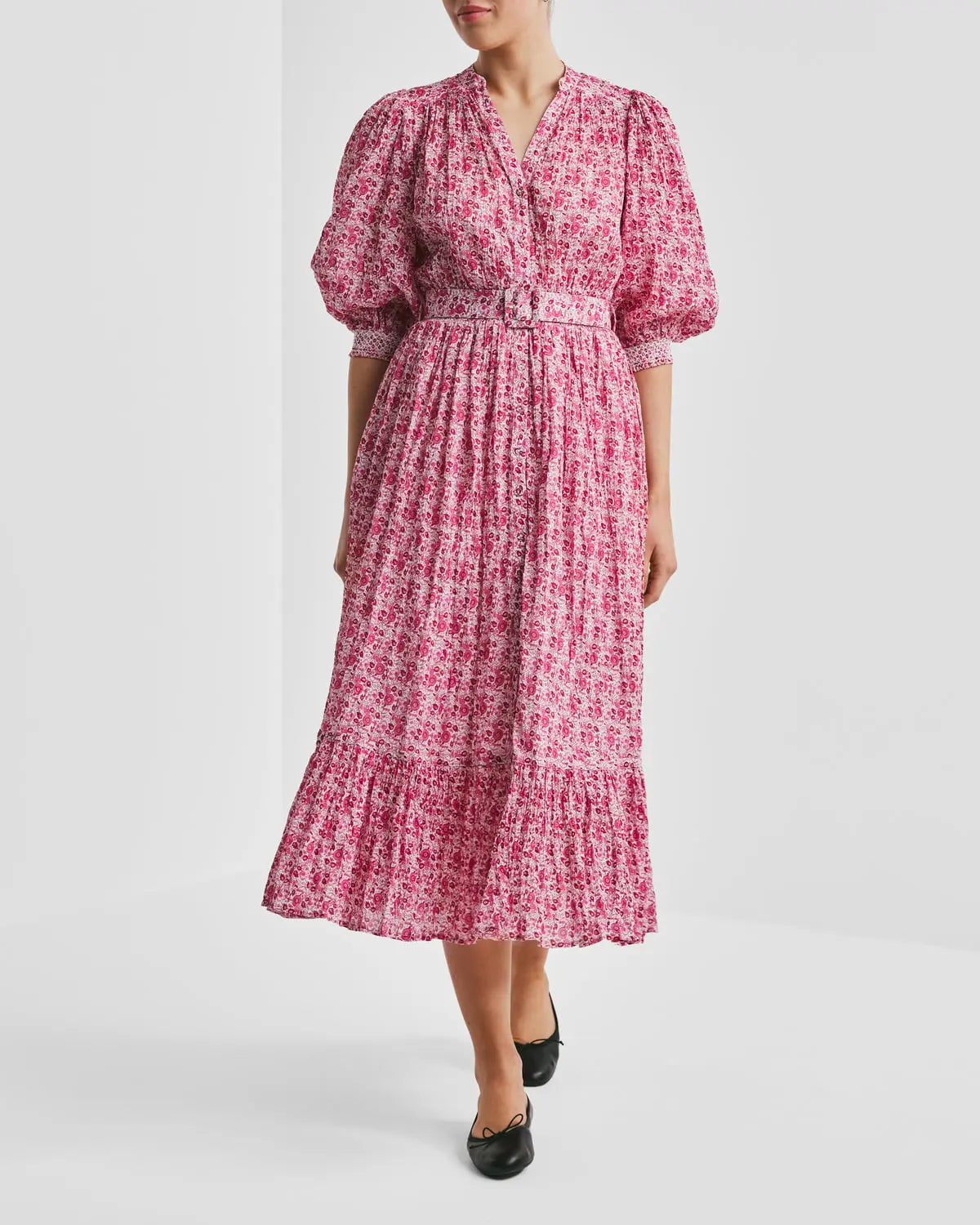 Twisted Midi dress-wildflowers