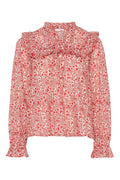 Malina Blouse-red print