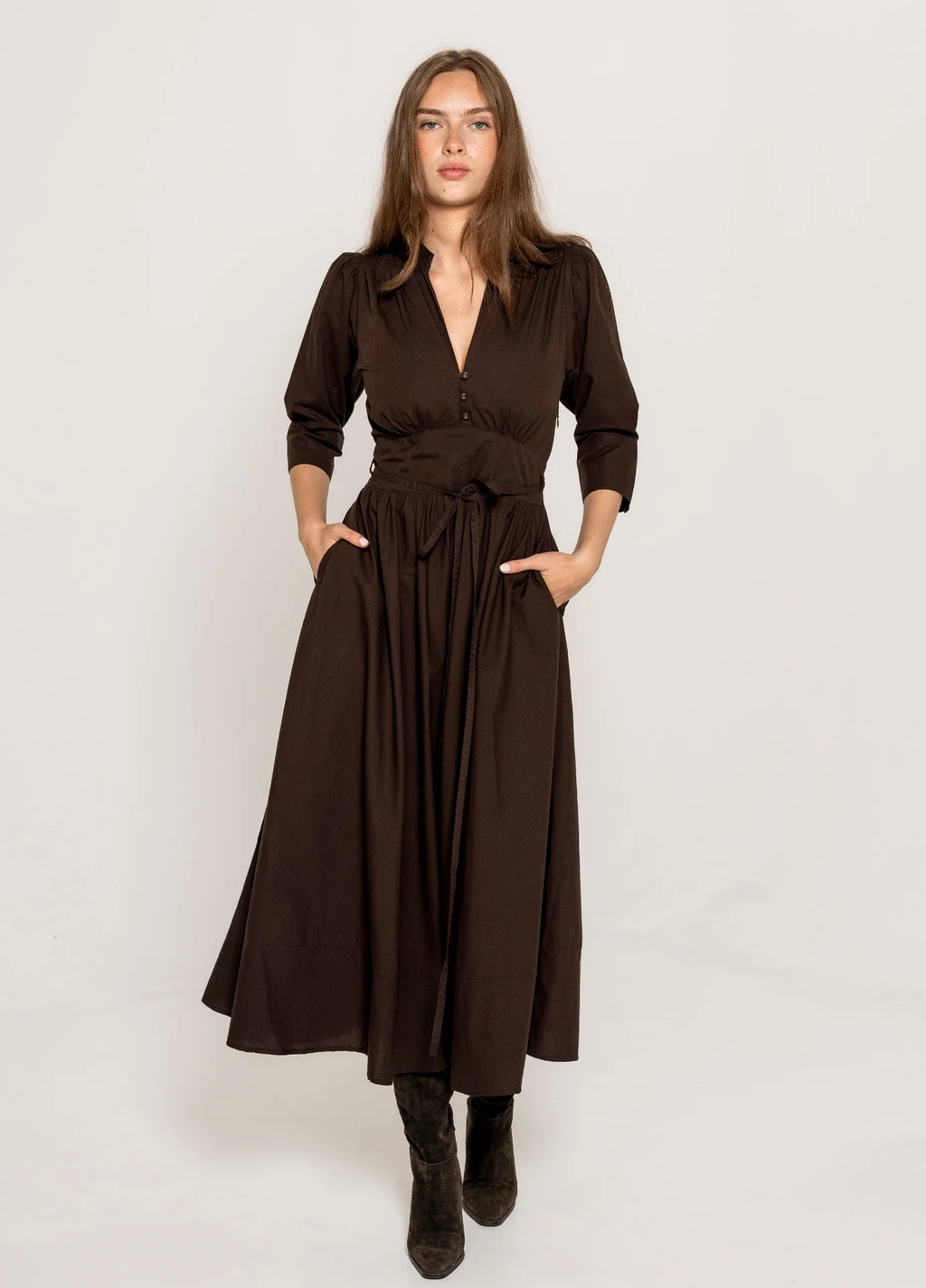 Maria Dress Chocolate