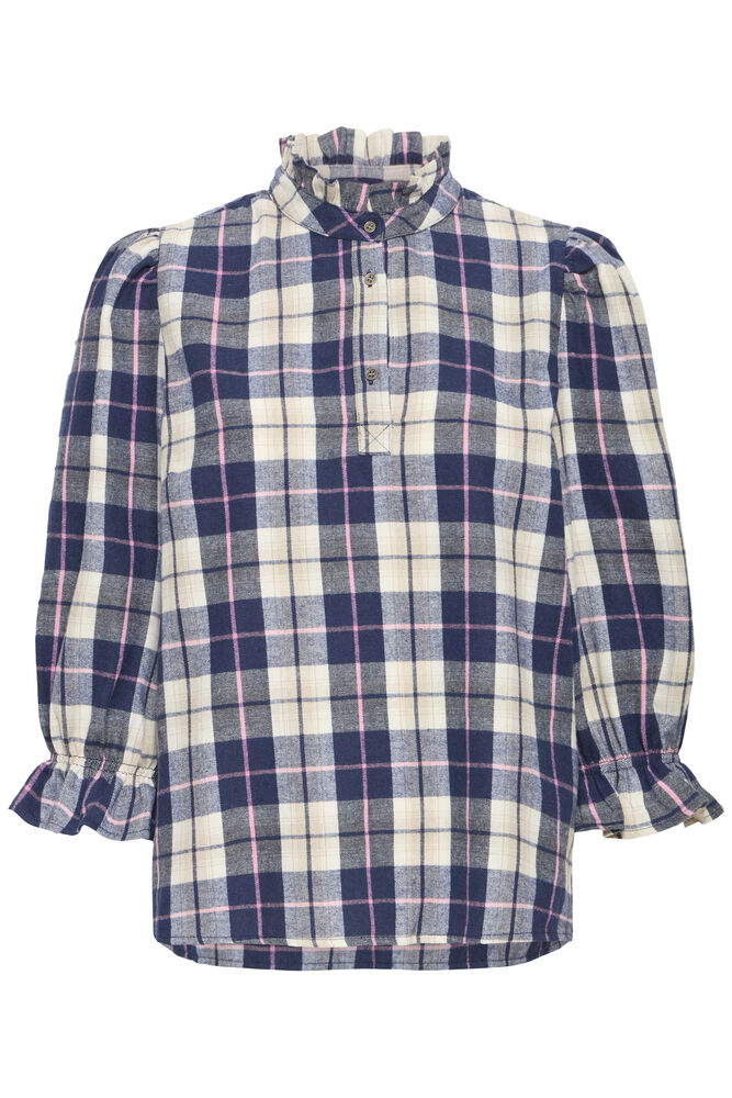 PZDeva Blouse-blue check
