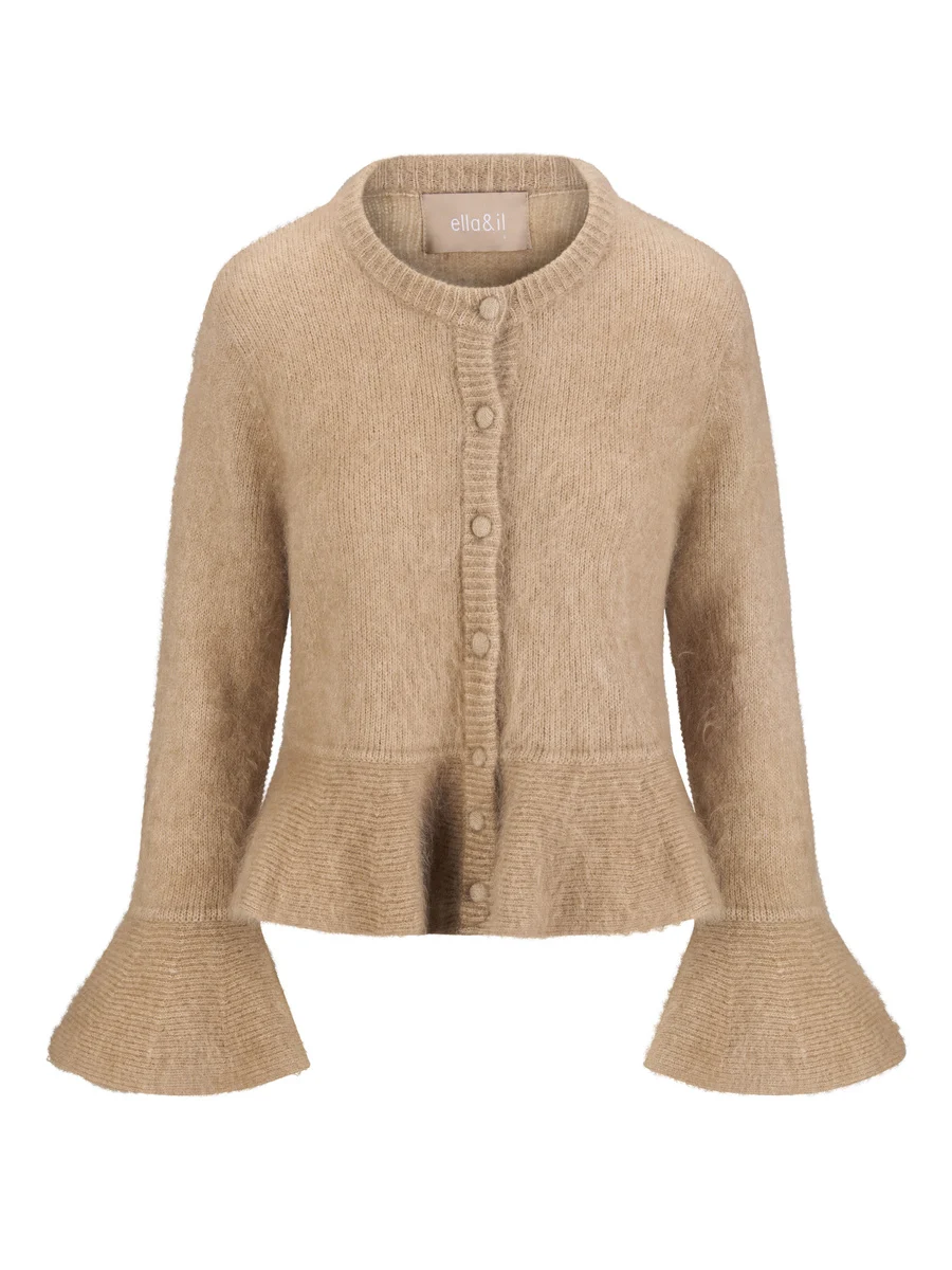Maren Chunky Cardigan-hazel beige