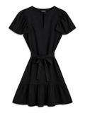 Mabel Linen Dress-black