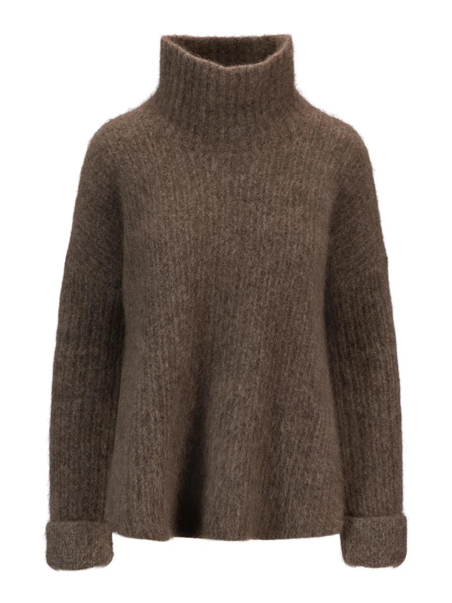 Emilie chunky sweater -brown melange