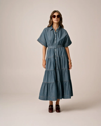 Denim Shirt dress-french blue