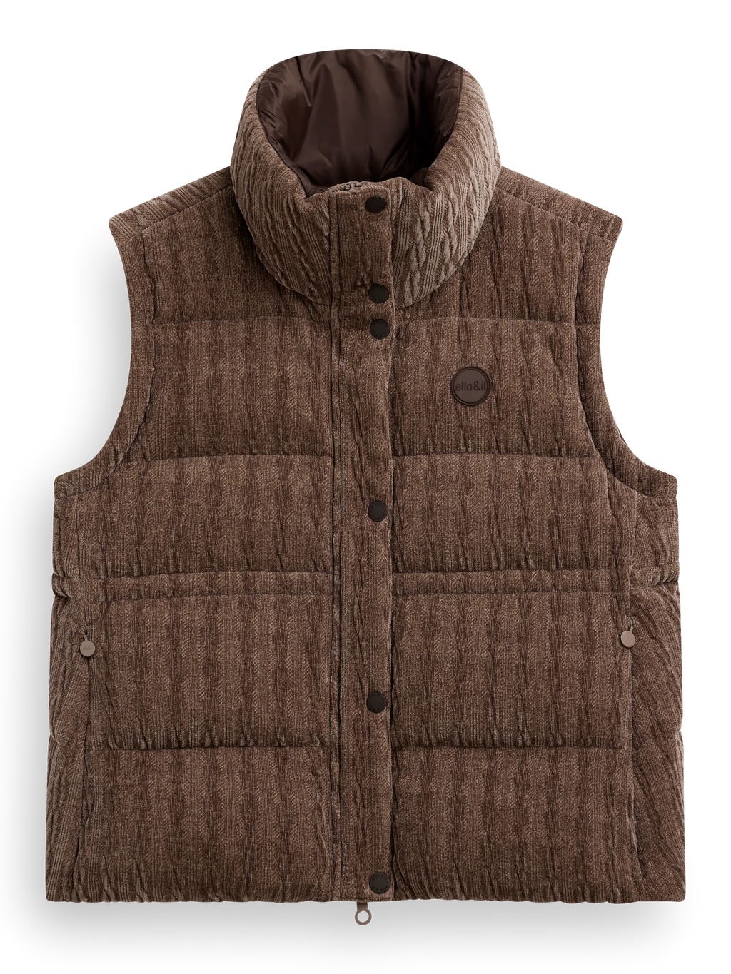 Ninni down vest-brown