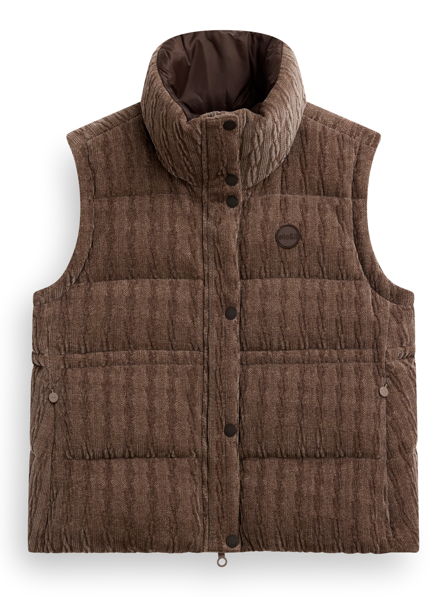 Ninni down vest-brown