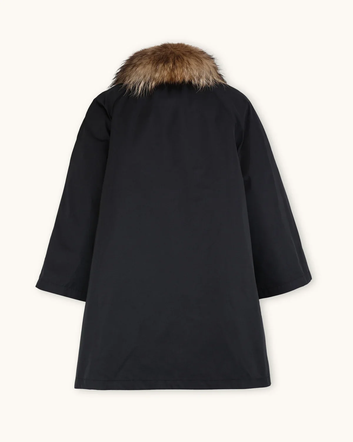 Padded A-line Parka-black
