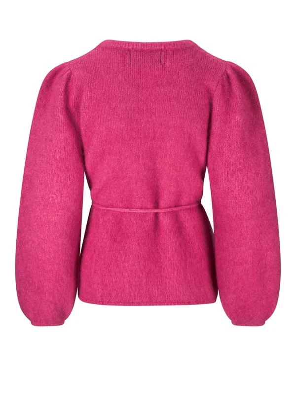 Fredrikke Chunky cardigan-hot pink