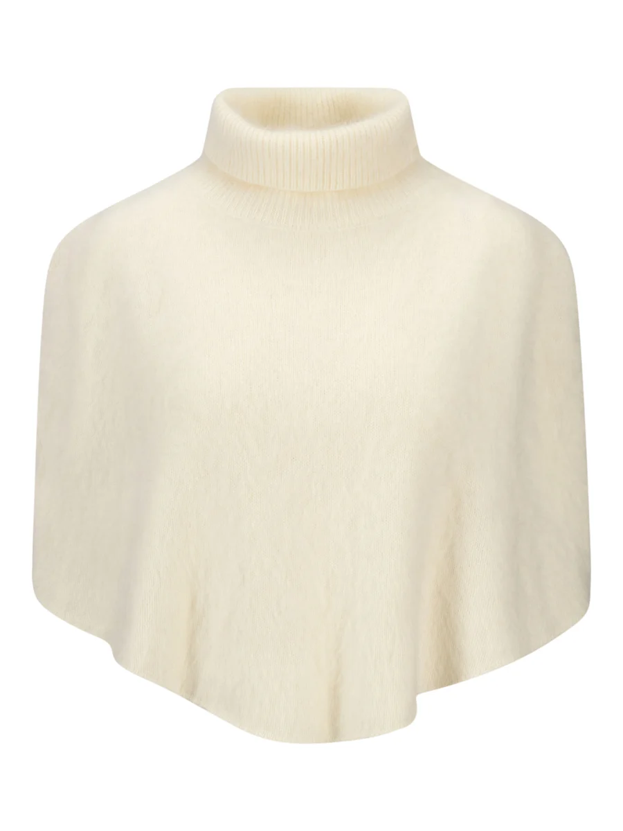 Maiken Brushed Poncho-white