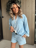 Kaftan Top-light blue