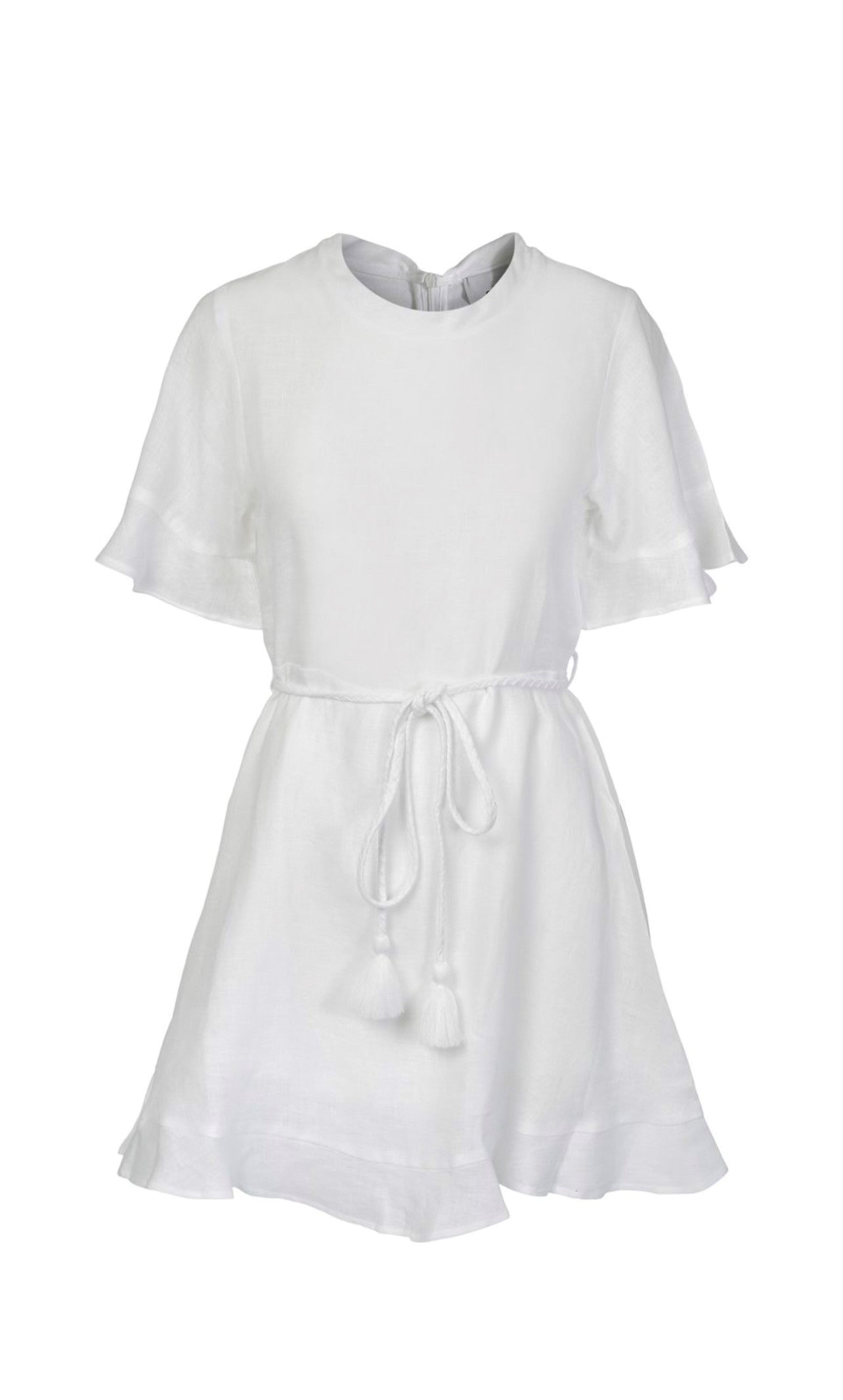 Francesca Linen dress-white