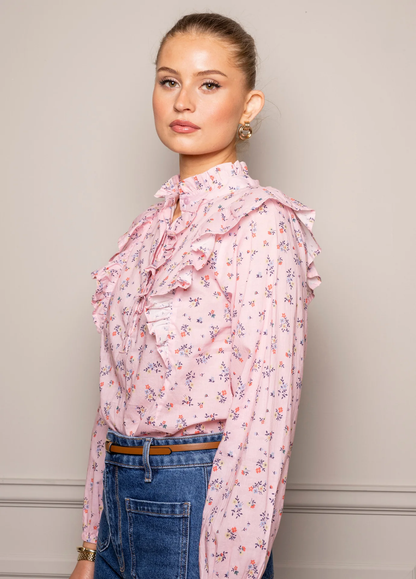 Maya Blouse- pink flora