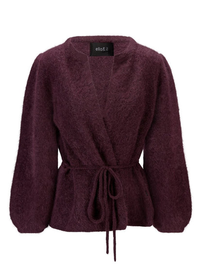 Fredrikke Chunky cardigan-burgunder