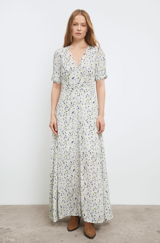 Athalia Dress-blue branch