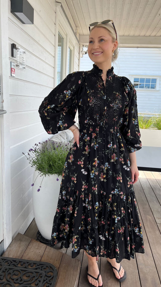 Cotton Slub Midi dress-midn.petal