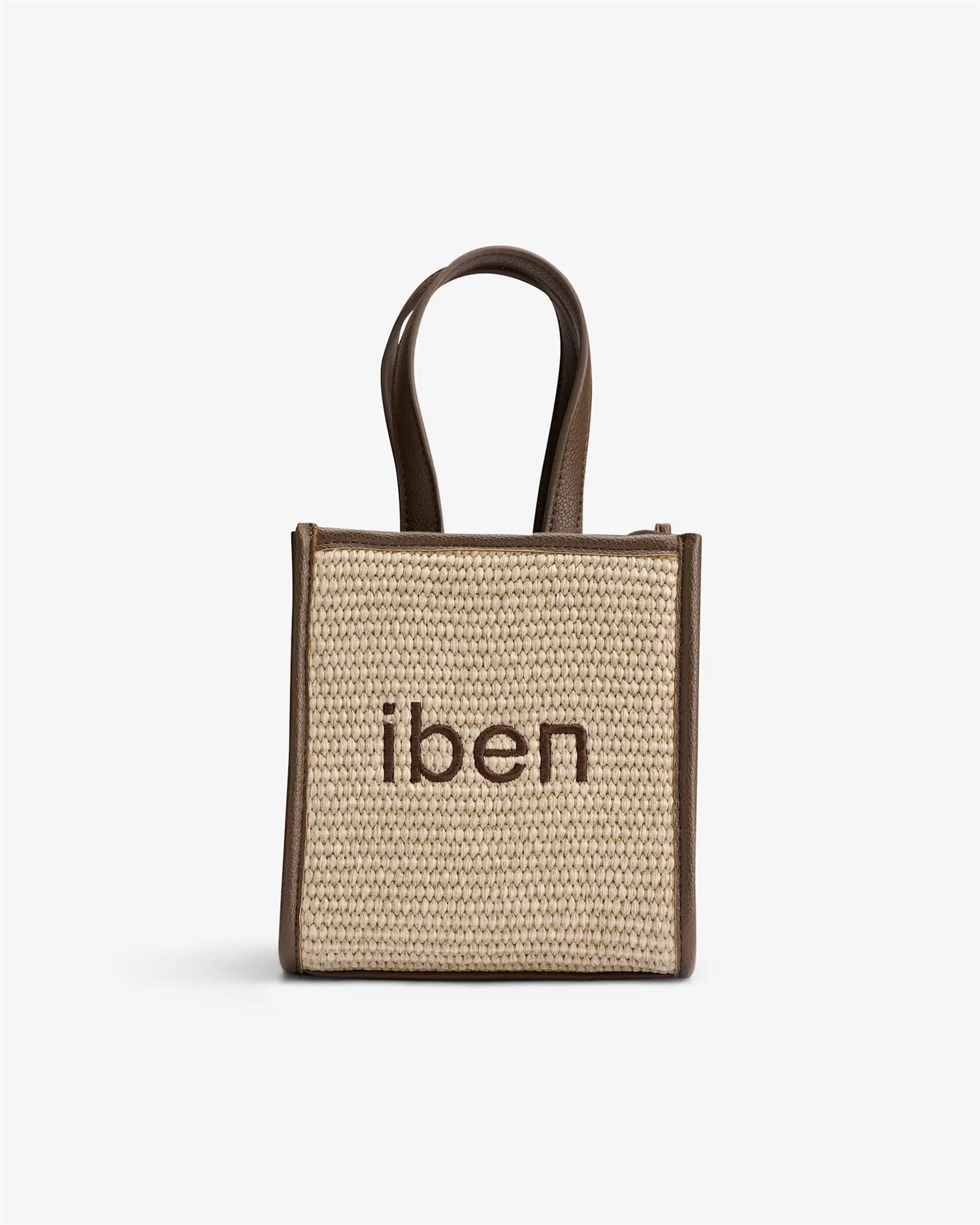 Straw bag Mini-brown