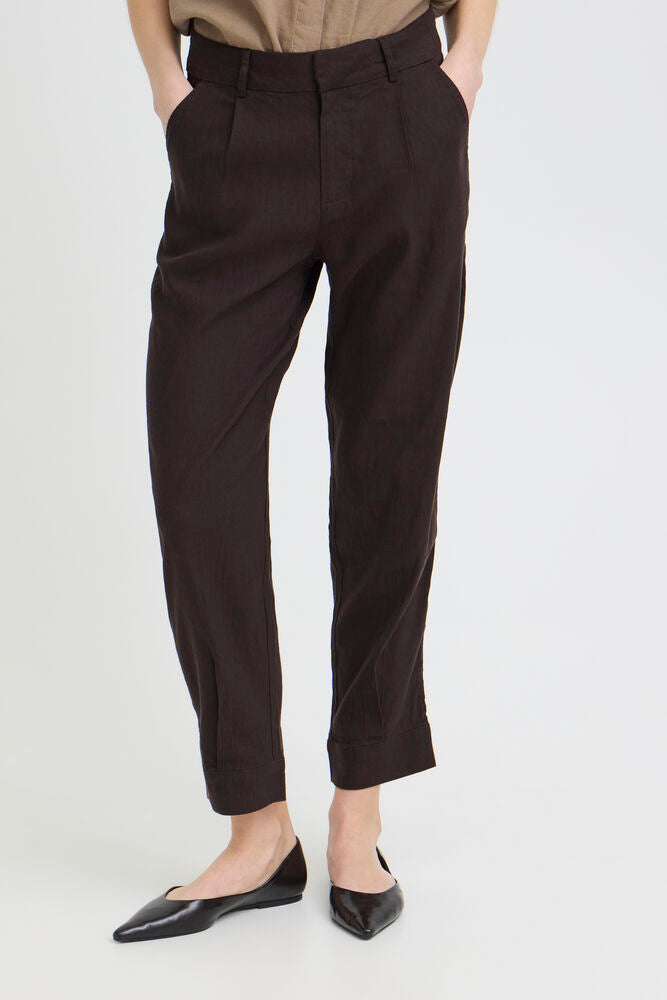 PZLuca HW Pant Ankl.leng-espresso