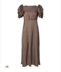 YASPELLA 2/4 long dress-ecru dots