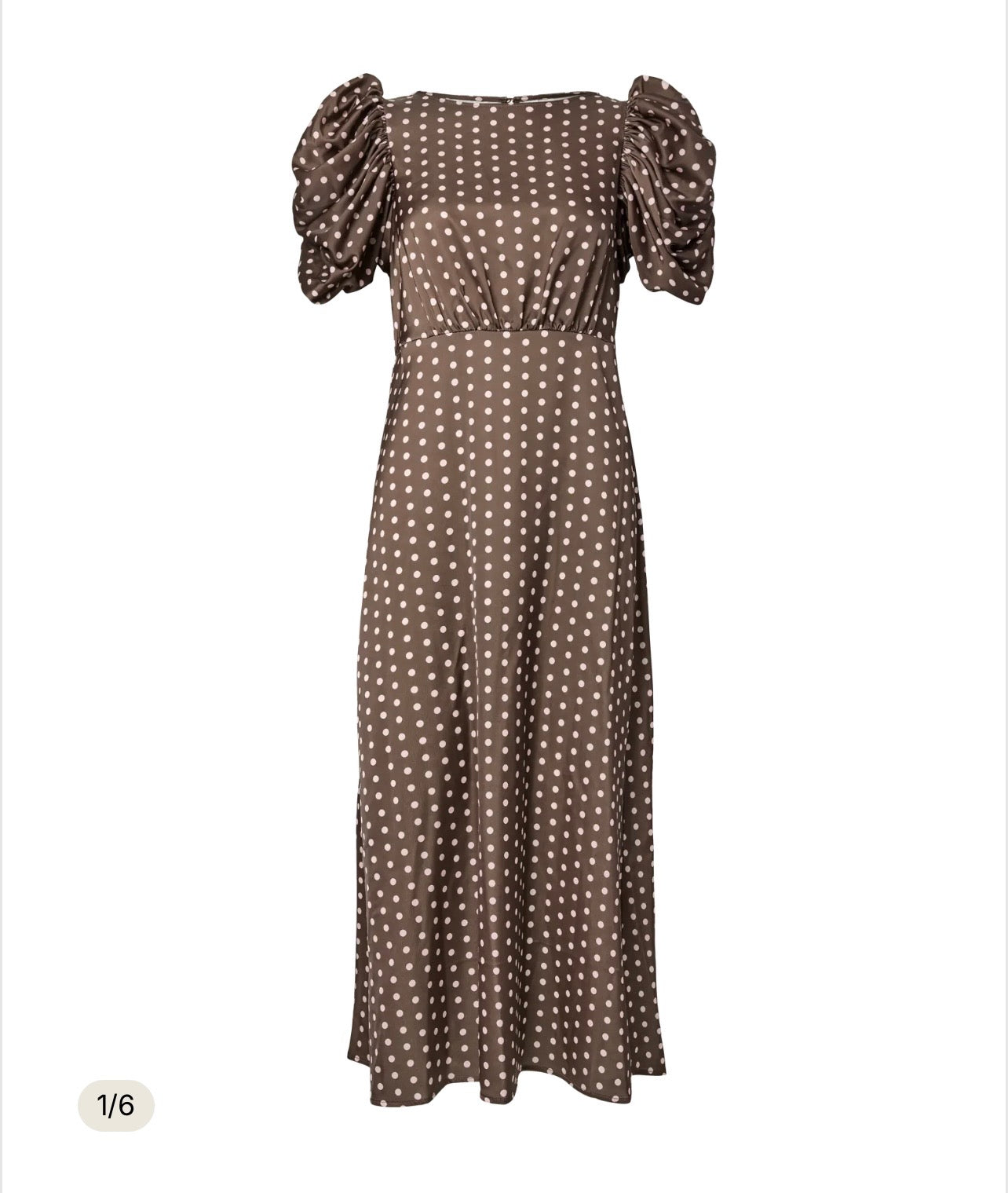 YASPELLA 2/4 long dress-ecru dots