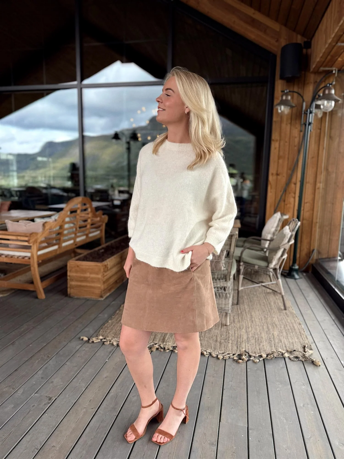 Suede Leather Skirt