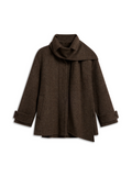 Clara coat-dark brown
