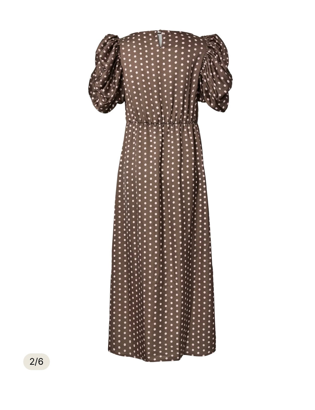 YASPELLA 2/4 long dress-ecru dots