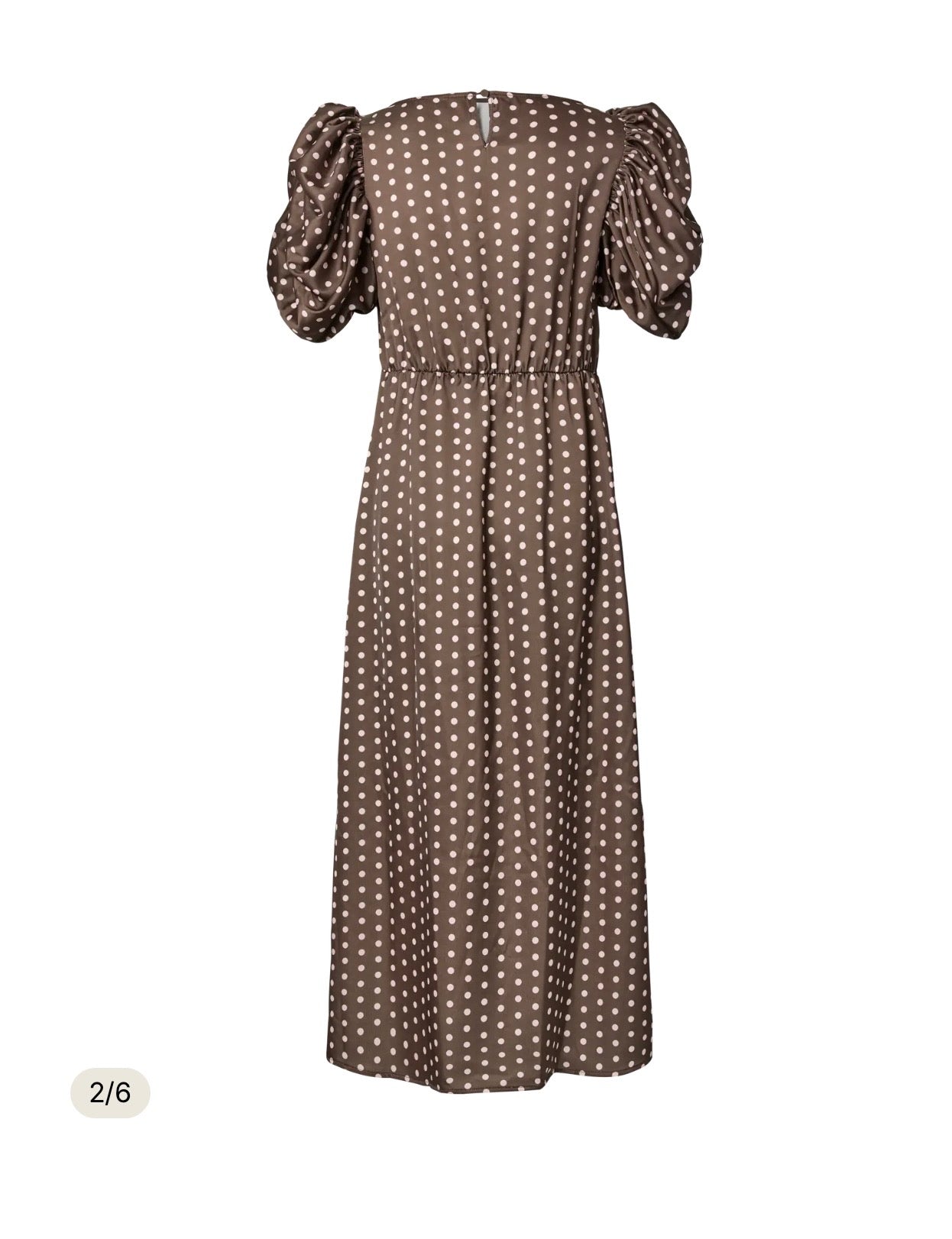 YASPELLA 2/4 long dress-ecru dots