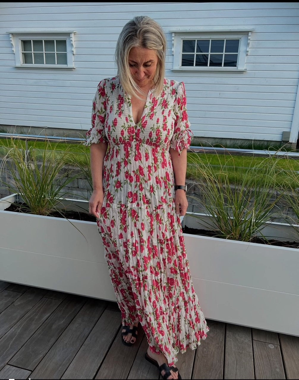 Bohemian relaxed dress-pink meadow