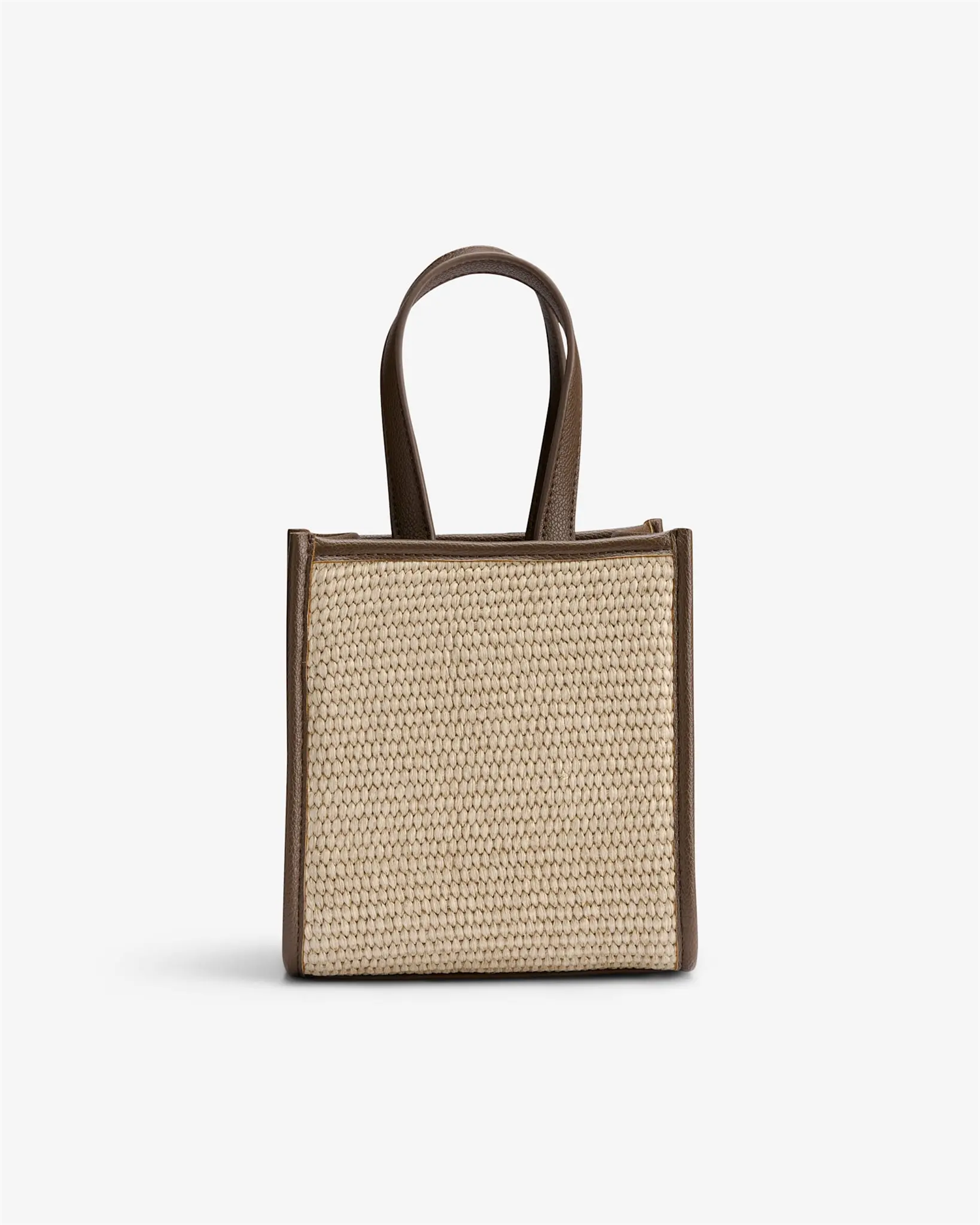 Straw bag Mini-brown