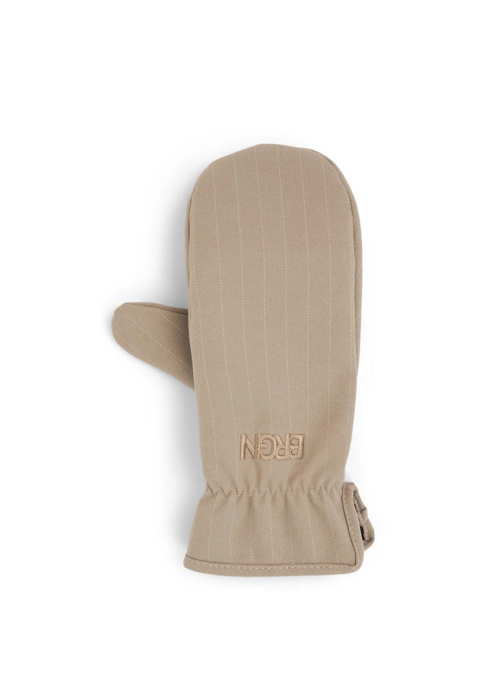 Mittens - taupe pinstripe