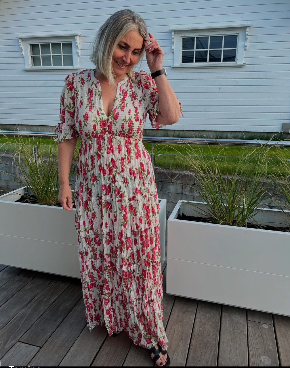 Bohemian relaxed dress-pink meadow