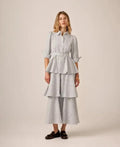 Seesucker Flounce Dress