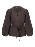 Fredrikke Chunky cardigan-dark brown
