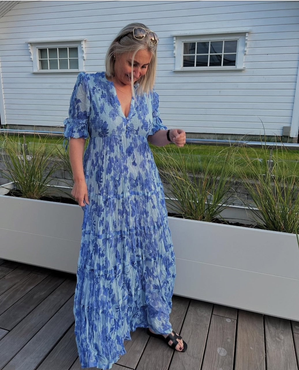 Bohemian relaxed dress-sky blue