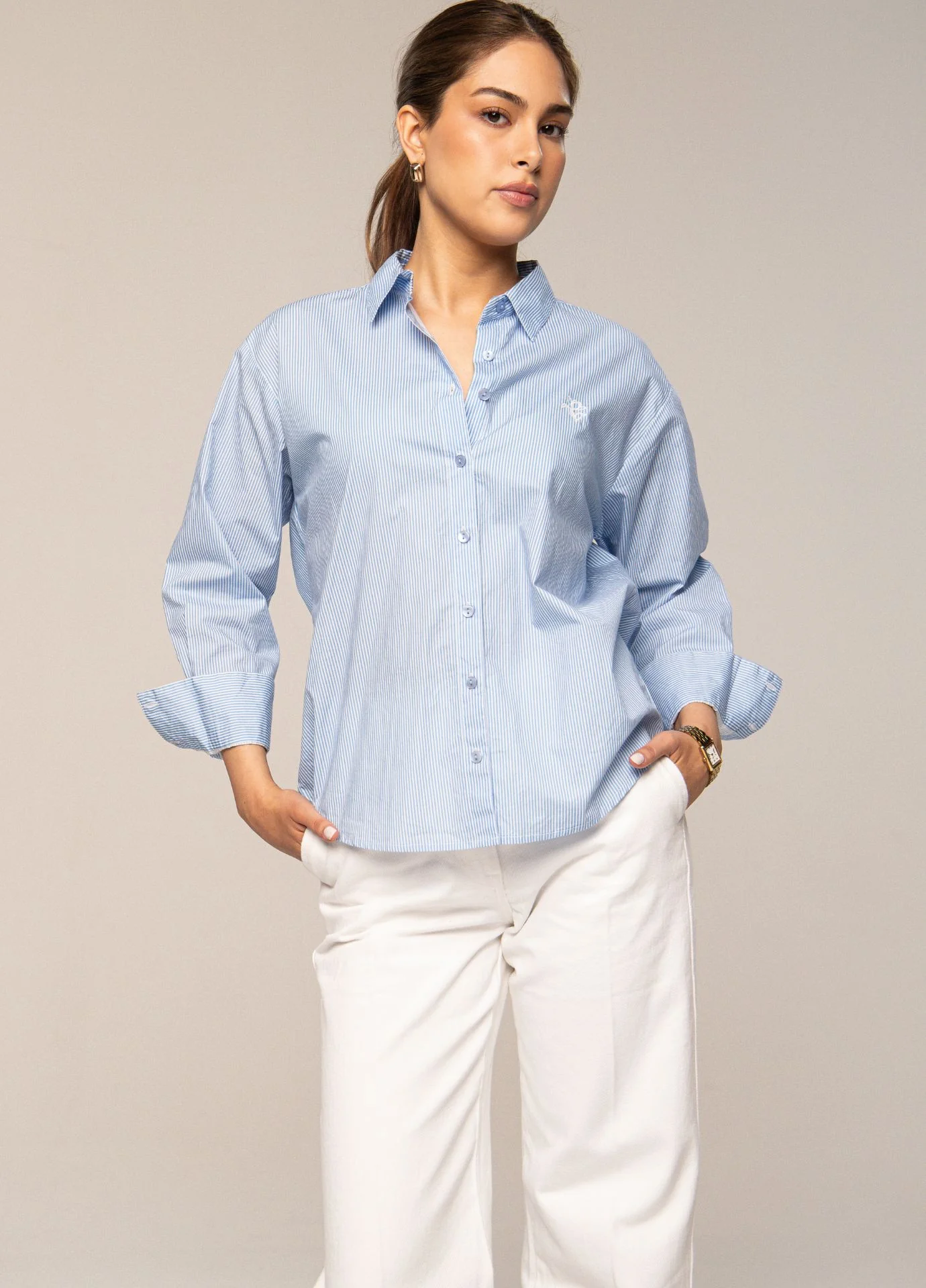 Ava Shirt-seaside stripe