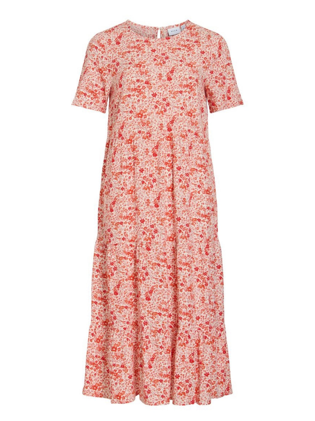 ViPaddina S/S Midi dress- red flowers