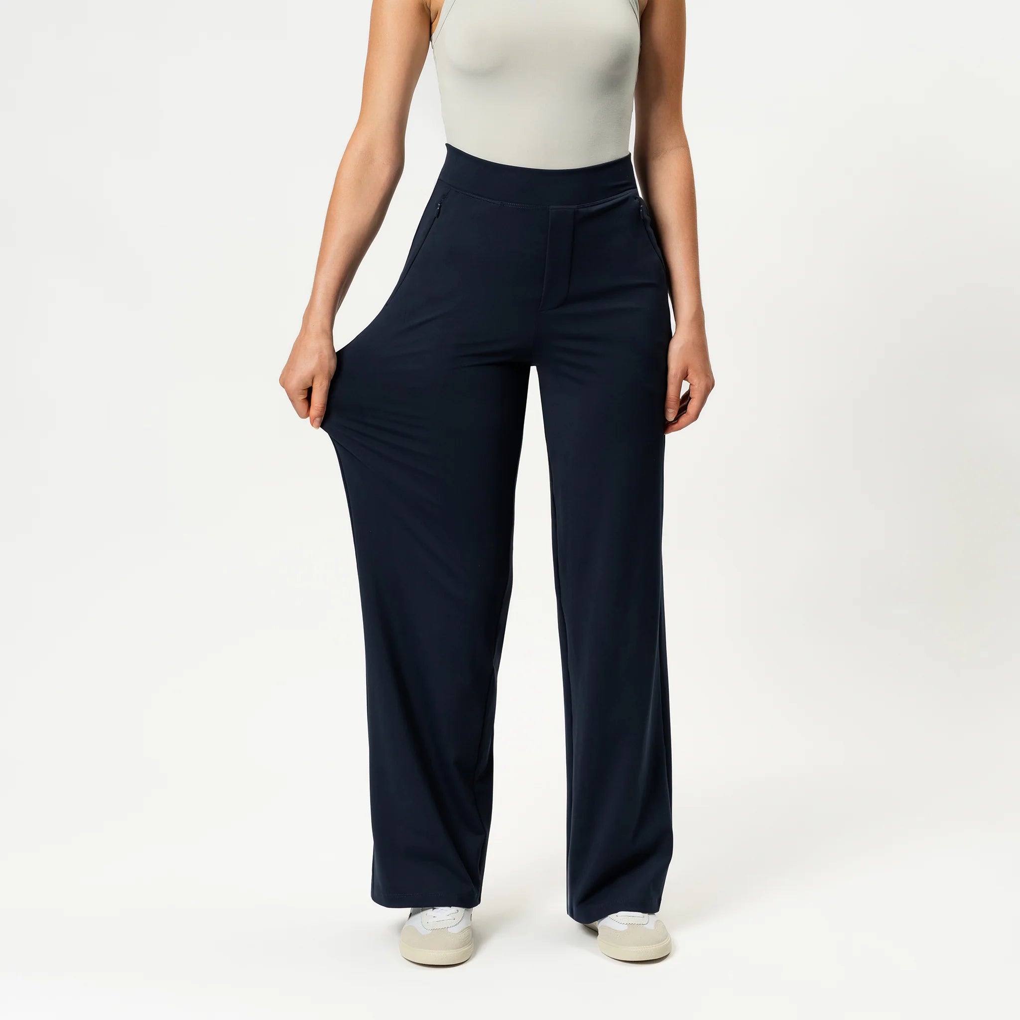 Asana Rel.straight pant32"-navy