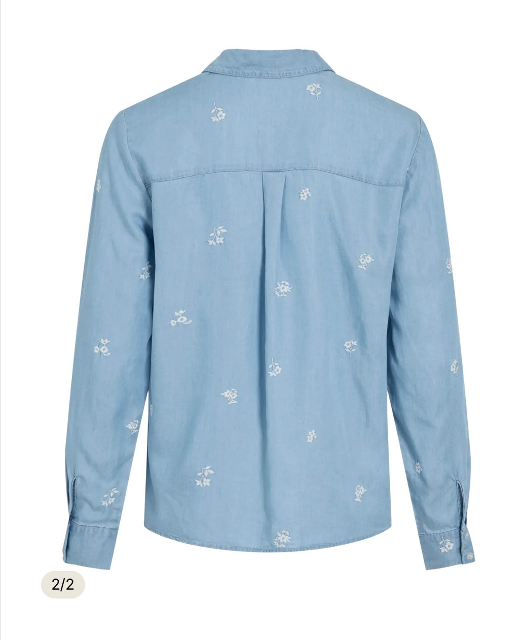 Vitea L/S emb denim shirt
