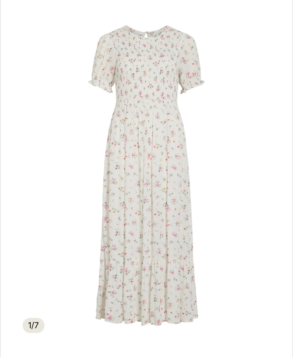 Vigreis neck ankle dress-pink flowers