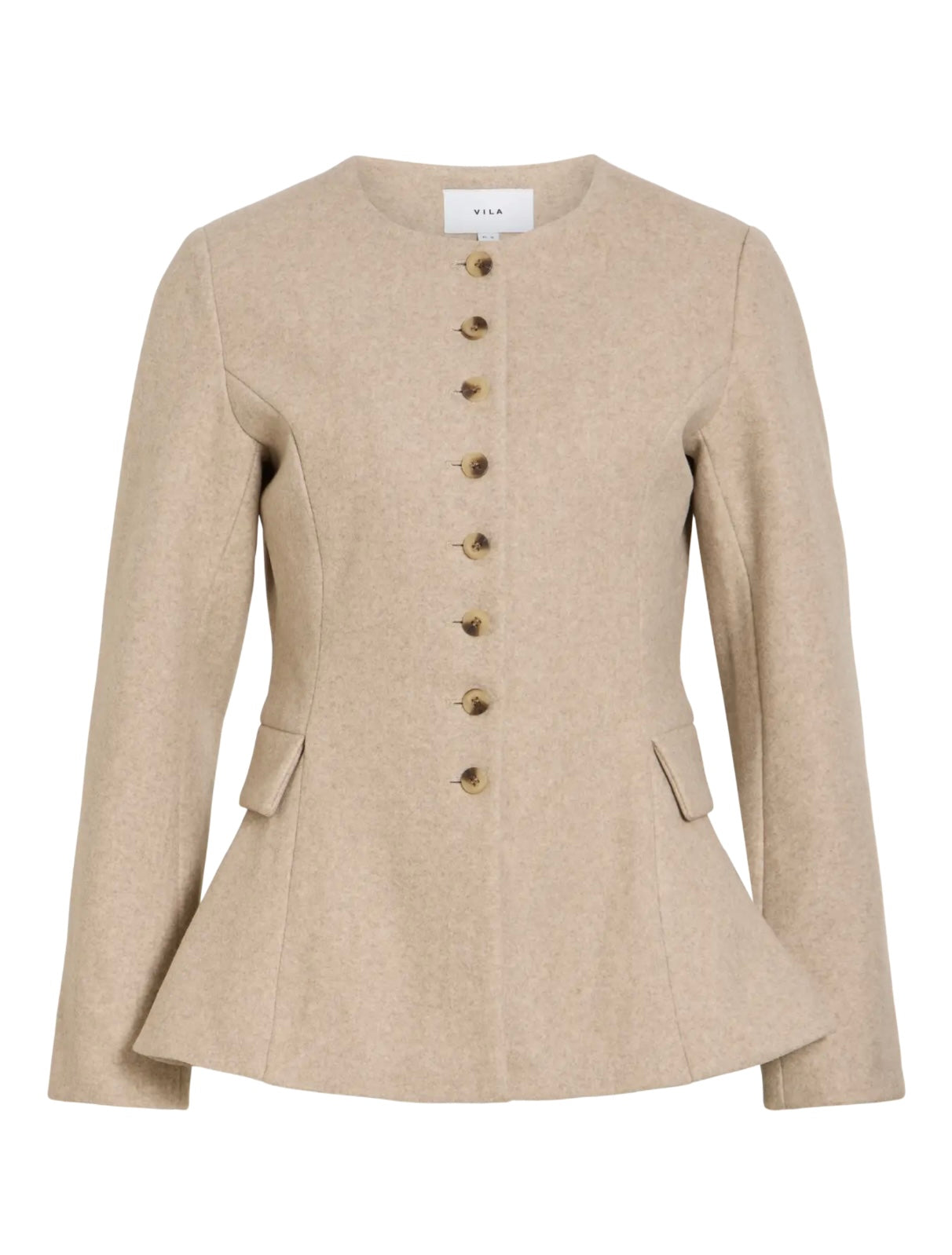 ViZikka L/S Waist Jacket-natural melange