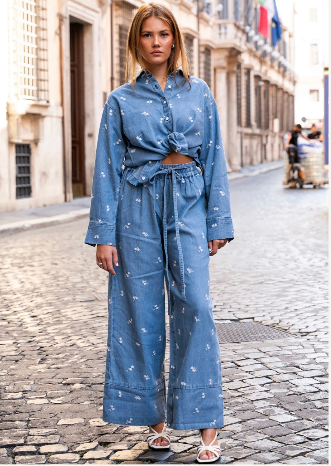 Elida Pant - denim fiore