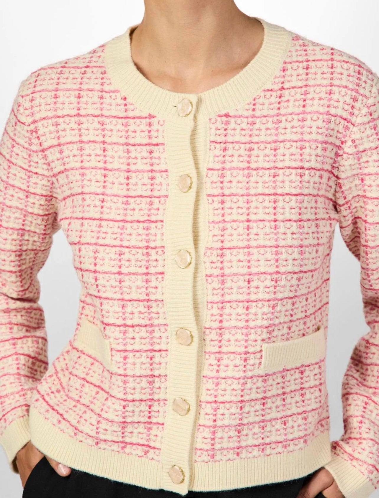 YasLivia Ls Short knit cardigan- var