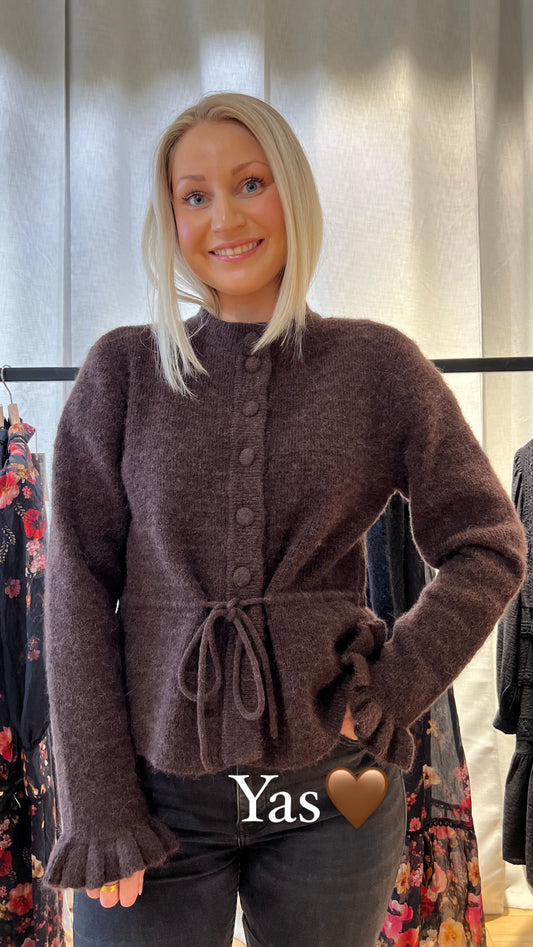 YASThellis Ls Knit Cardigan - fudge